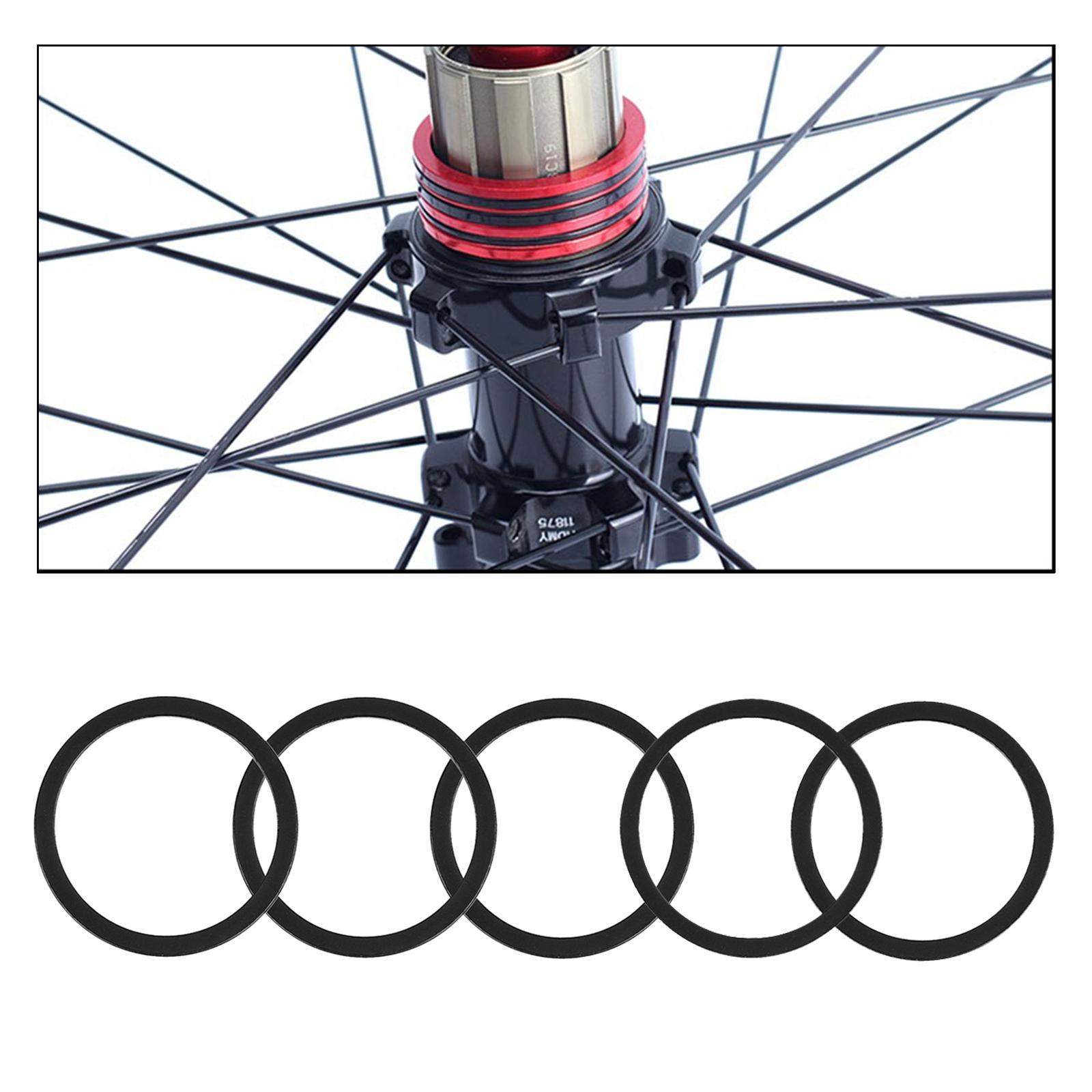 2x5x Metal Bike Bottom Bracket Gasket Cassette Hub Sprocket Washer Black 2.5mm