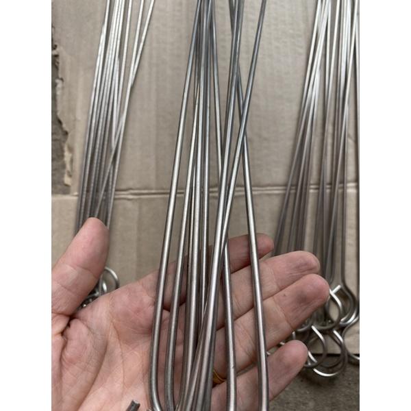 Que xiên nướng thịt bằng inox dài 60cm