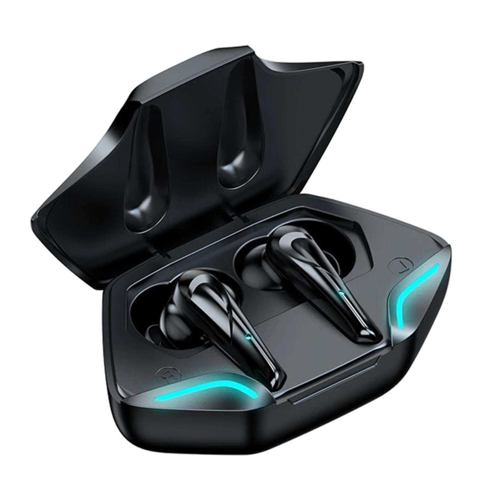 Bluetooth Wireless Earphone Headphones w/Mic Low Latency Noise Cancelling Black