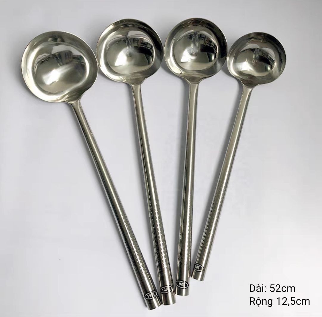 Muôi chao Xẻng xào inox công nghiệp dành cho bếp ăn tập thể, nhà hàng, khách sạn