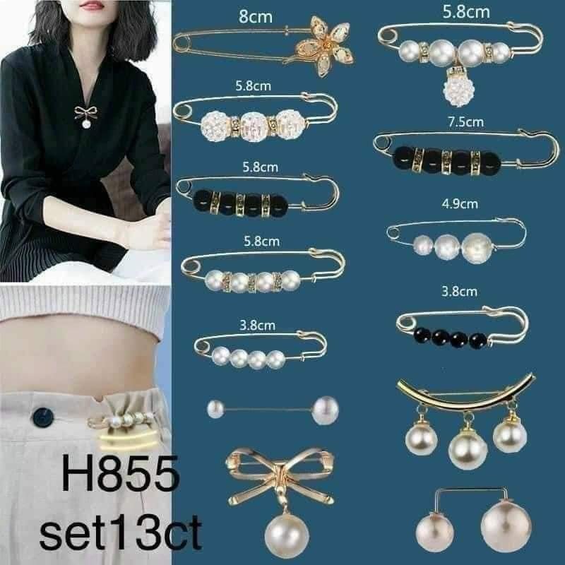 SET 13 Khuy CÀI ÁO QUẦN NGỌC TRAI 13 MÓN VỪA XINH VỪA TIỆN cute