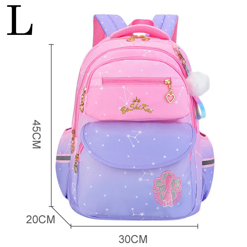 Cô Gái Học Túi Hồng Tím In Gradient Ba Lô Trẻ Em 1-3-4-6 Cấp Sinh Đựng Dễ Thương Trẻ Em của Schoolbag Chống Nước Ba Lô