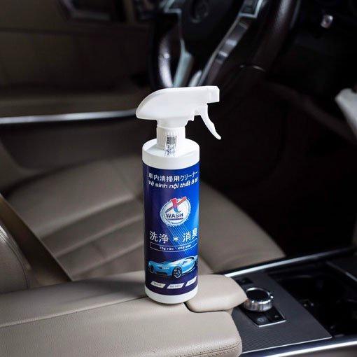 XWash - Nước tẩy rửa, làm giảm bớt mùi thiết kế bên trong xe con KHÔNG hoạt chất - Tặng khăn lông cừu