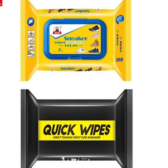 Combo 2 gói Khăn giấy ướt (gói 30 miếng)lau giày sneaker Quick Wipes thần thánh