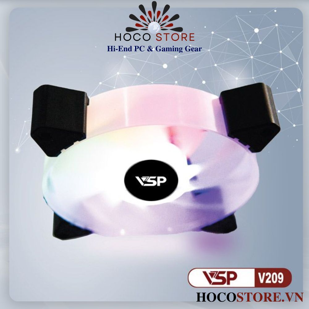 Quạt Tản Nhiệt VSP V209 - Fan Led PC - Hàng Chính HÃng