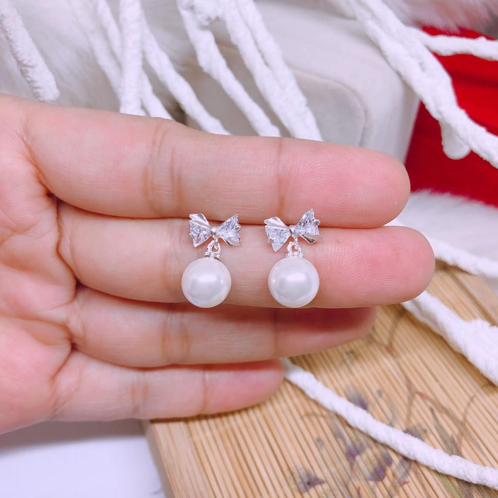 BÔNG TAI NỮ BẠC TA - BÔNG TAI NƠ NHỎ -