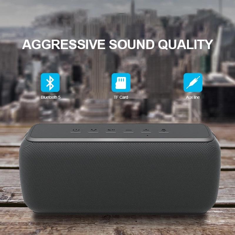 X8 60W Loa Bluetooth Di Động TWS Bass Soundbar Máy Tính Âm Thanh Nổi Loa Siêu Trầm Ngoài Trời Chống Nước Thẻ Khuếch Đại Âm Thanh Hộp Nhạc Color: 60W Red