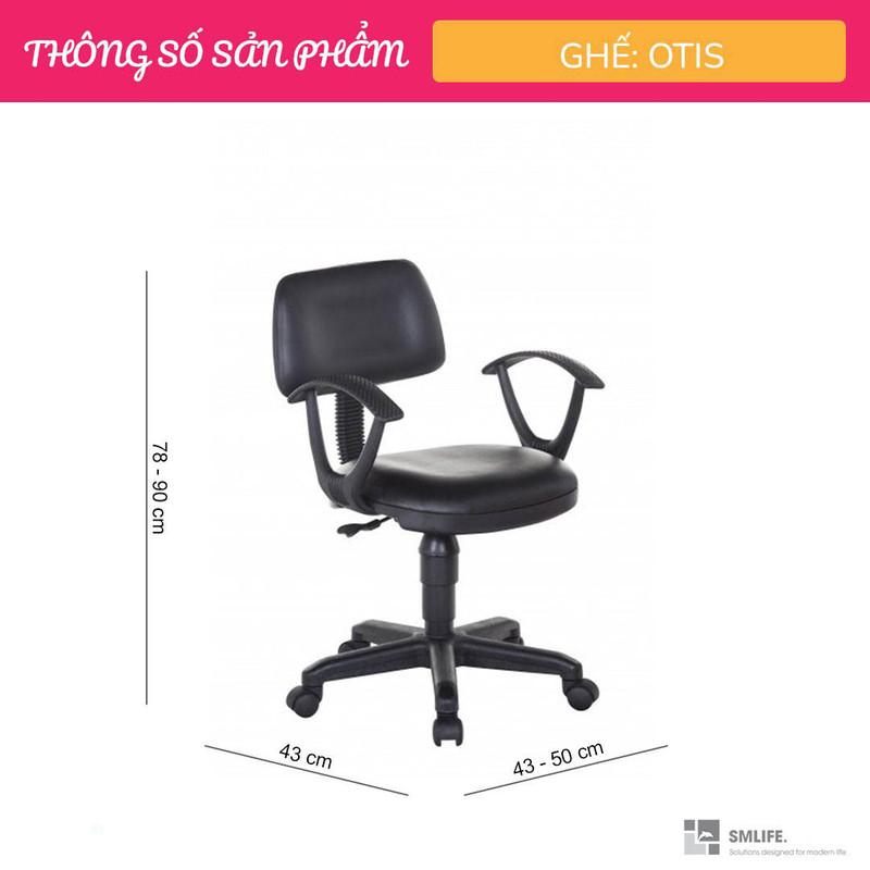 Ghế xoay nhân viên bọc da SMLIFE Otis