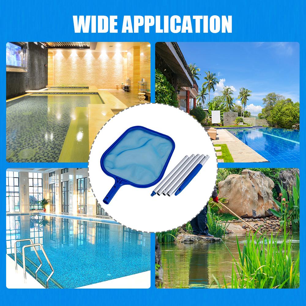 Lưới làm sạch hồ bơi, vớt rác, rong rêu kích thước 44x34 cm, có thể tháo rời 5 phần