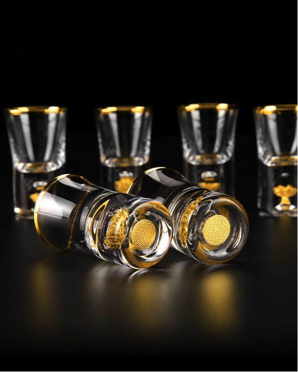 Bộ Ly Rượu Pha Lê Vàng 24K Billionaire Carafe