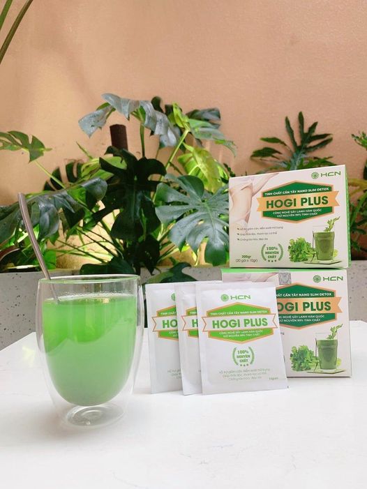 Tinh Chất Bột Cần Tây Nano Slim Detox Hogi Plus Kết Hợp Với Tinh Chất Sâm Tố Nữ Làm Đẹp Da, Hỗ Trợ Giảm Cân Thanh Lọc Giải Độc Cơ Thể Hộp 20 gói/200g