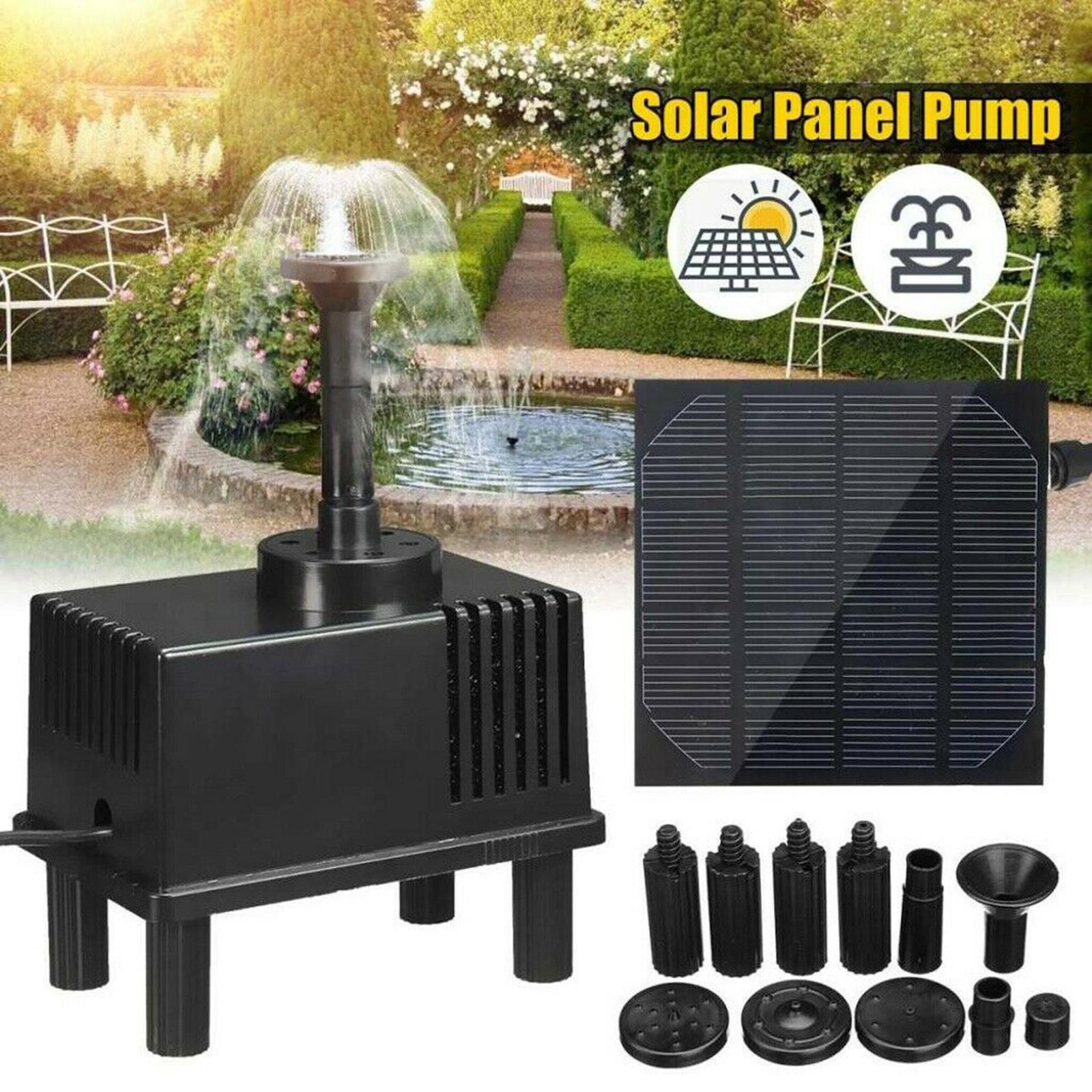 Solar Fountain Panel Water Pump for Birdbath Pool Solar Panel Power 1.5W