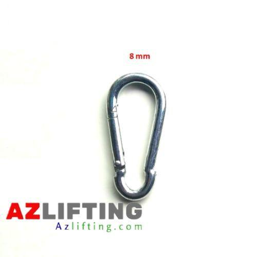 Móc khóa gài thép xi mạ 8cm