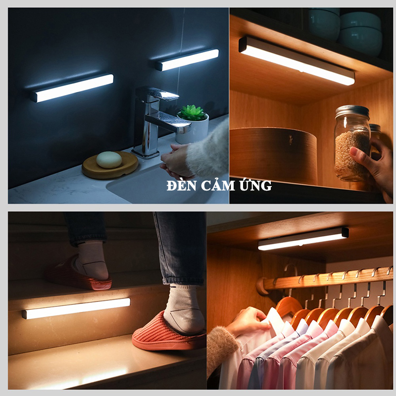 Đèn cảm biến chuyển động không dây ánh sáng cảm ứng lắp vào tủ quần áo tủ sách nhà bếp