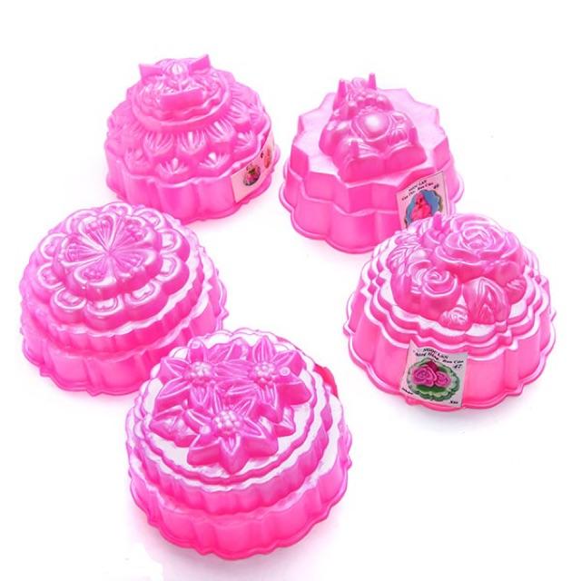Bộ 5 Khuôn Làm Bánh Trung Thu Rau Cau