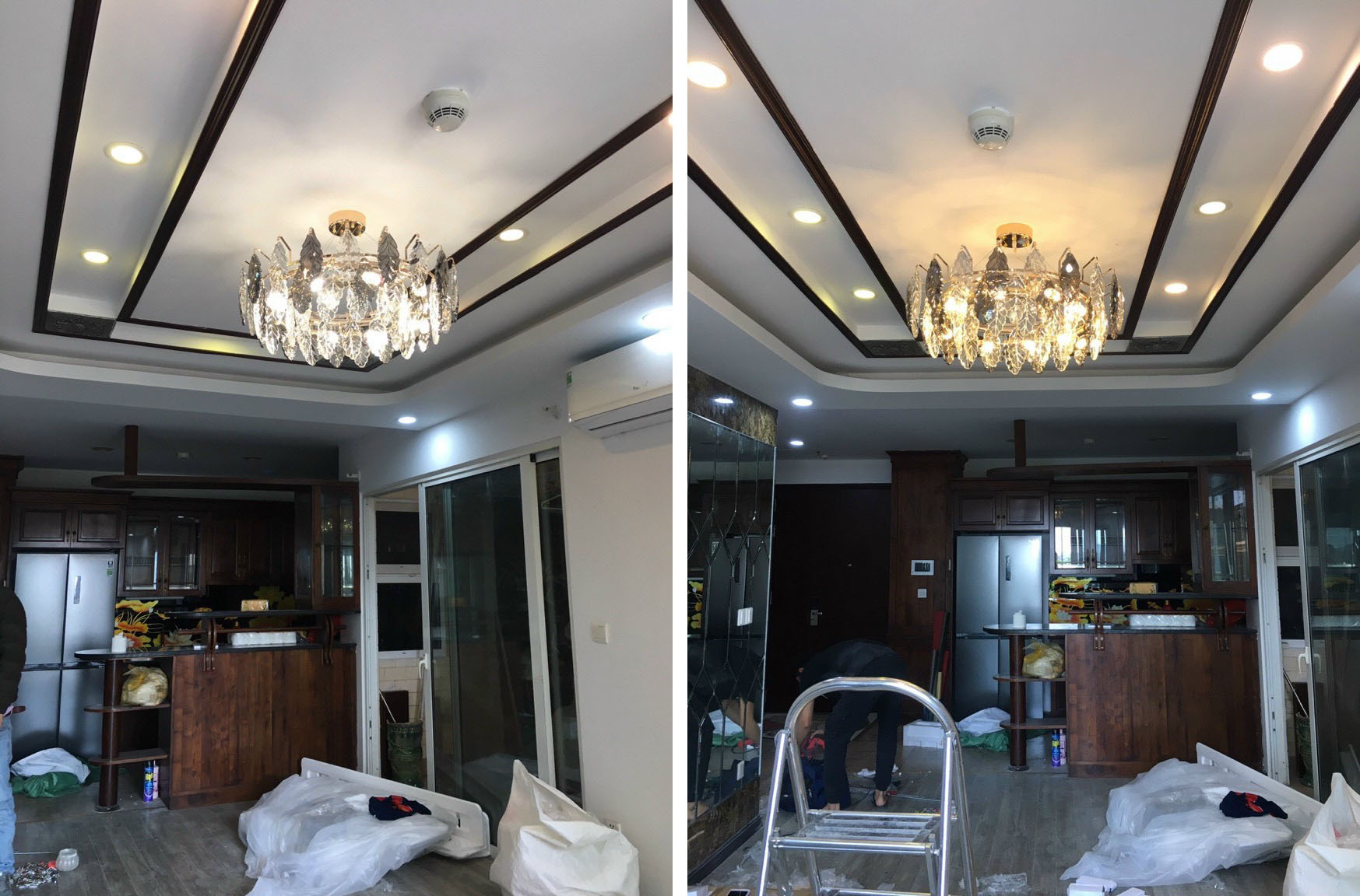 Đèn chùm GOSRE pha lê hiện đại trang trí nhà cửa cao cấp