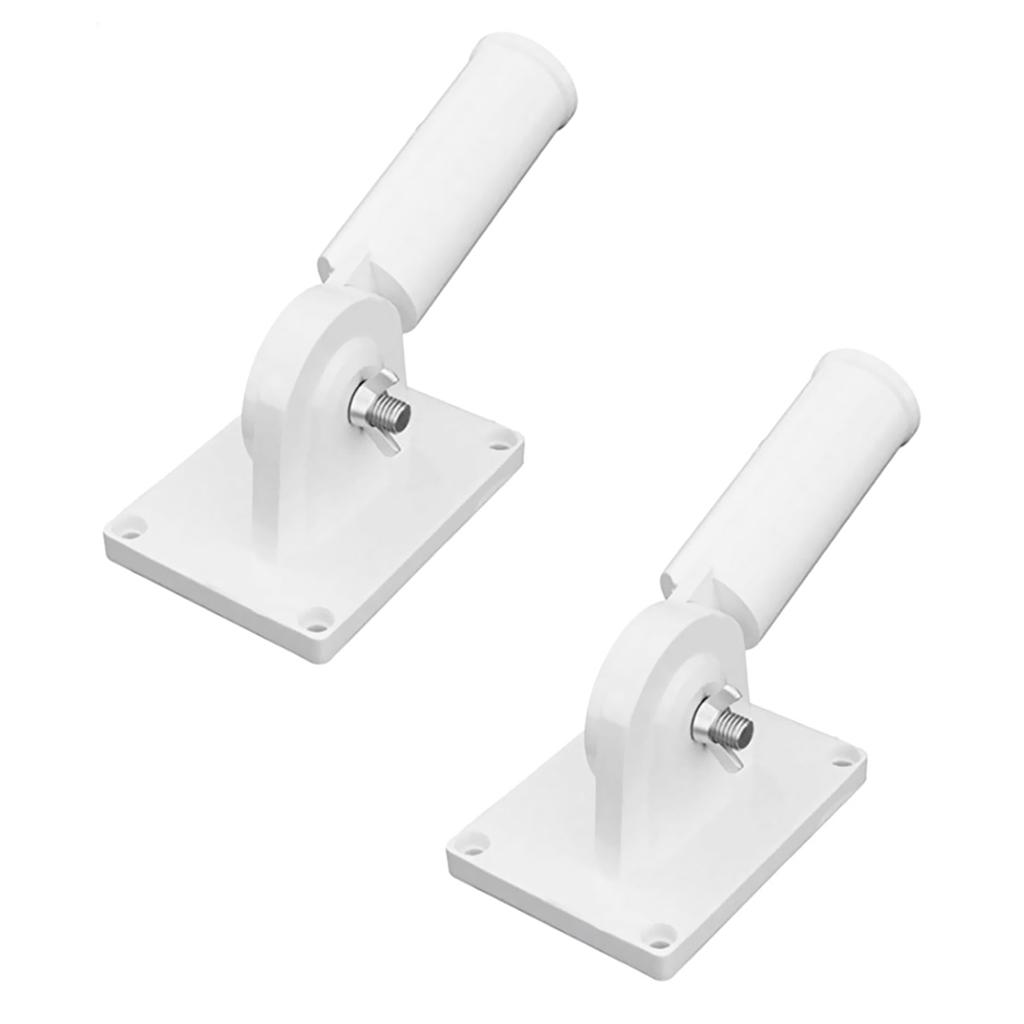 2 Chiếc 180 Deg Túi Cầm Có Thể Điều Chỉnh Bằng Kim Loại Và Nhựa Cột Cờ W/Ốc Vít