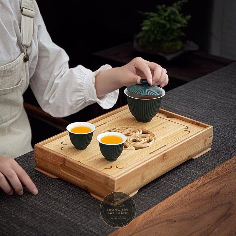 Khay Trà Tre Cao Cấp Chữ Nhật KT 12