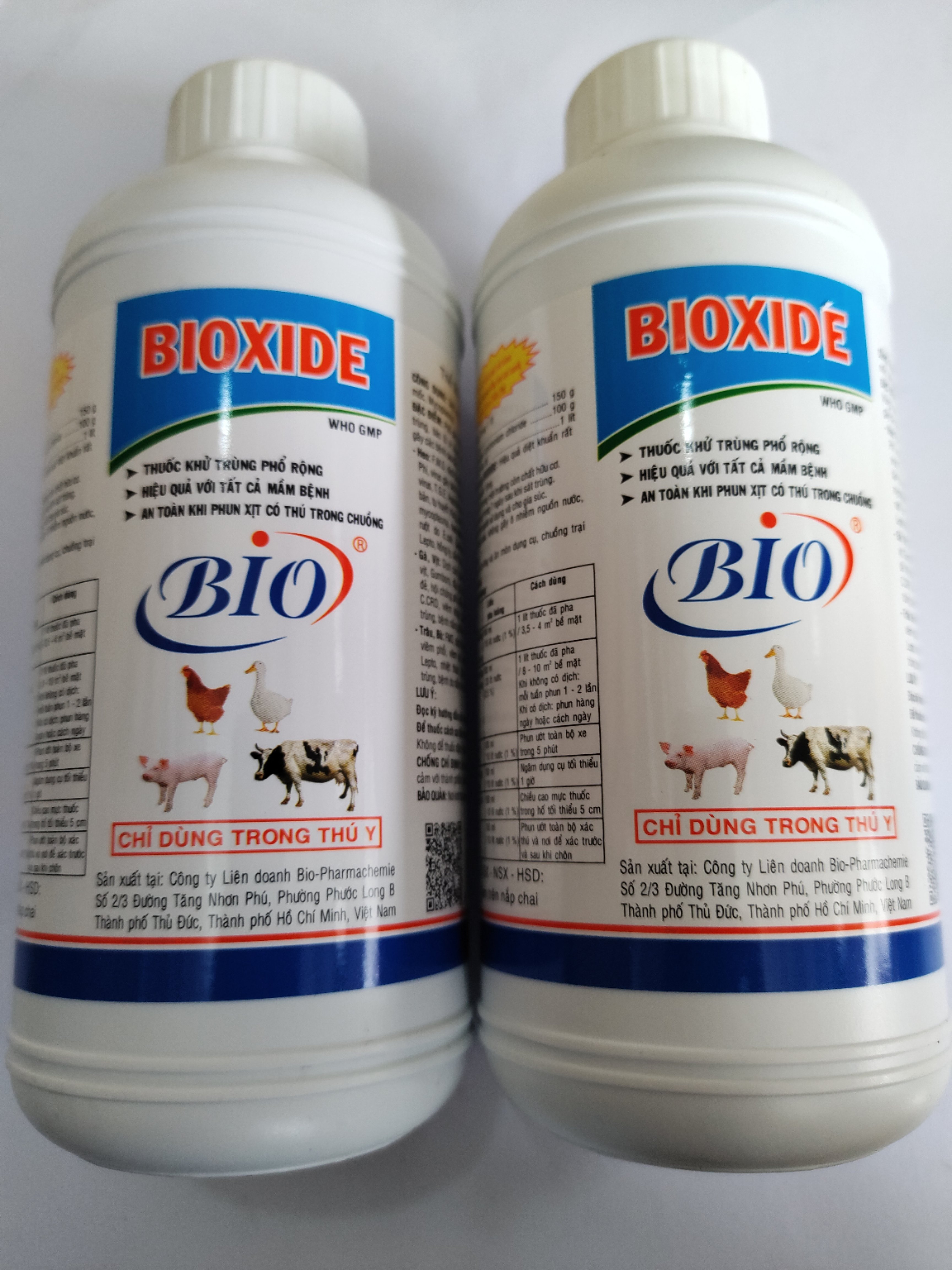 BIOXIDE 500ml Thuốc khử trùng phổ rộng hiệu quả với tất cả mầm bệnh, an toàn khi dùng với thú trong chuồng