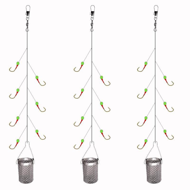 Bộ Thẻo 7 lưỡi câu cá mương hồ siêu nhạy có rọ sắt, lưỡi câu cá ( giá siêu khuyến mại