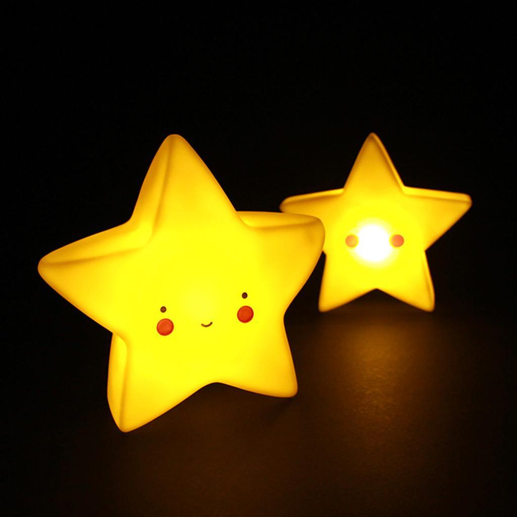 Star Shape Kids Bedroom Night Light Bedside Table Lamp Battery Operated Lamp