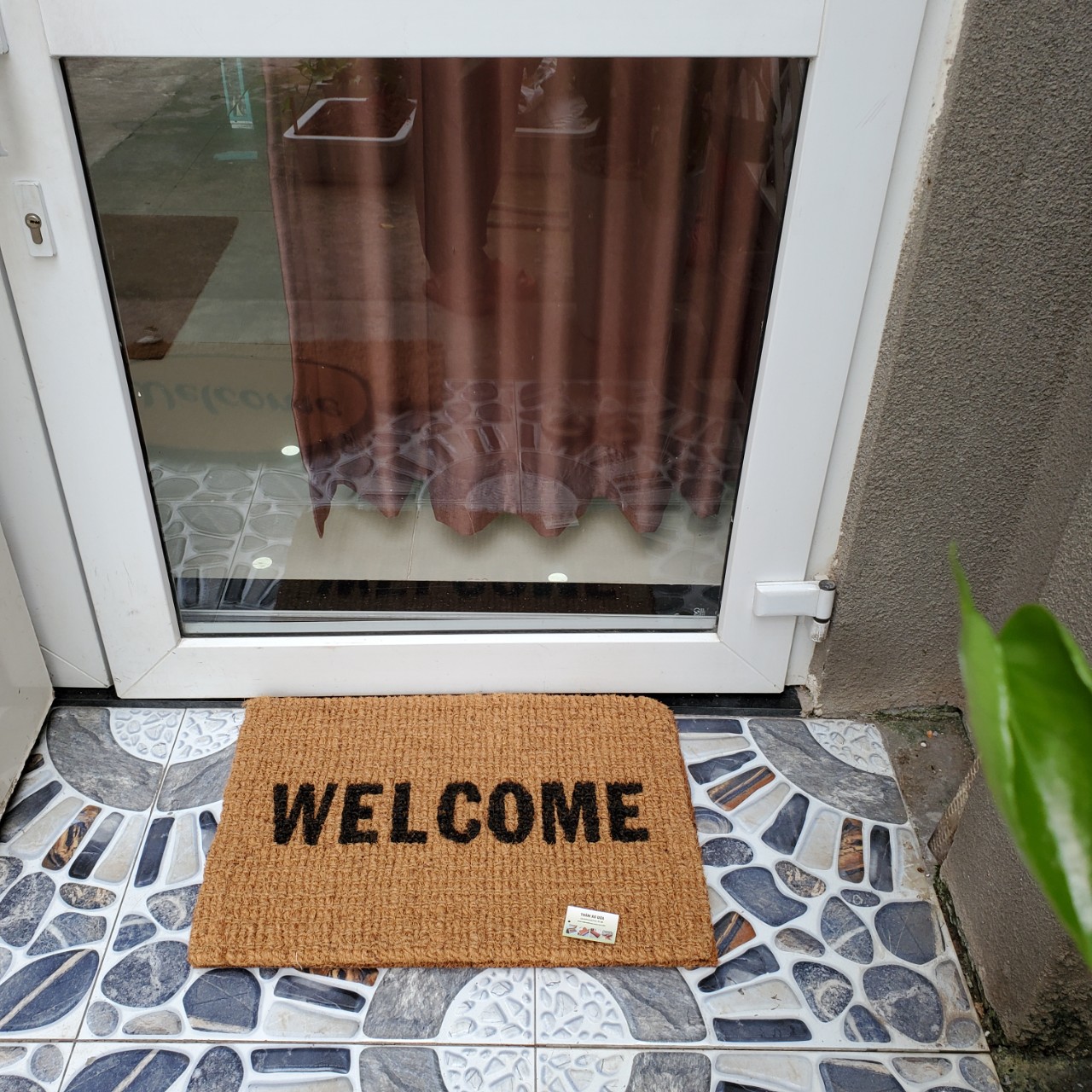 Thảm Chùi Giày Dép Dệt Xơ Dừa In WELCOME, Thảm để cửa ra vào nhà ở, văn phòng