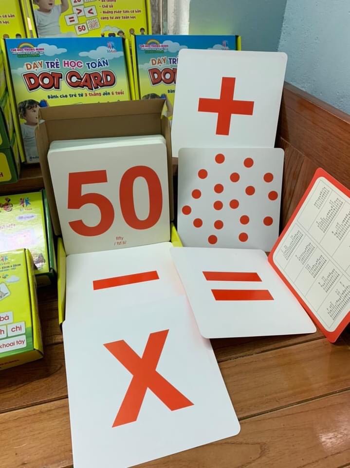 Thẻ Học Thông Minh Cho Bé, Bộ Thẻ Dot Cat Khổ To 21x21cm Giúp Bé Phát Triển Tư Duy