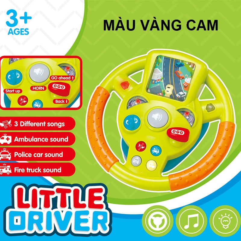 Vô lăng ô tô đồ chơi cho bé chơi game mô phỏng đường đua xe nhiều chức năng điều khiển, quà tặng sinh nhật cho bé