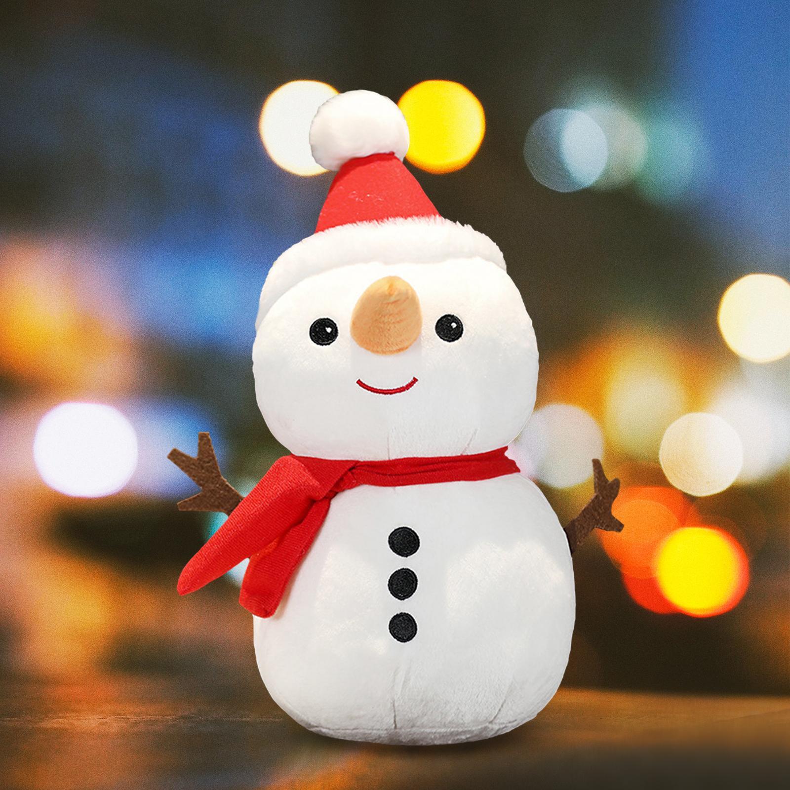 Christmas Plush Toys Snowman Plush Doll Stuffed Animal Snowman Plush Toy for Boy Girls Xmas Decorations Home, Office, Car Ornament