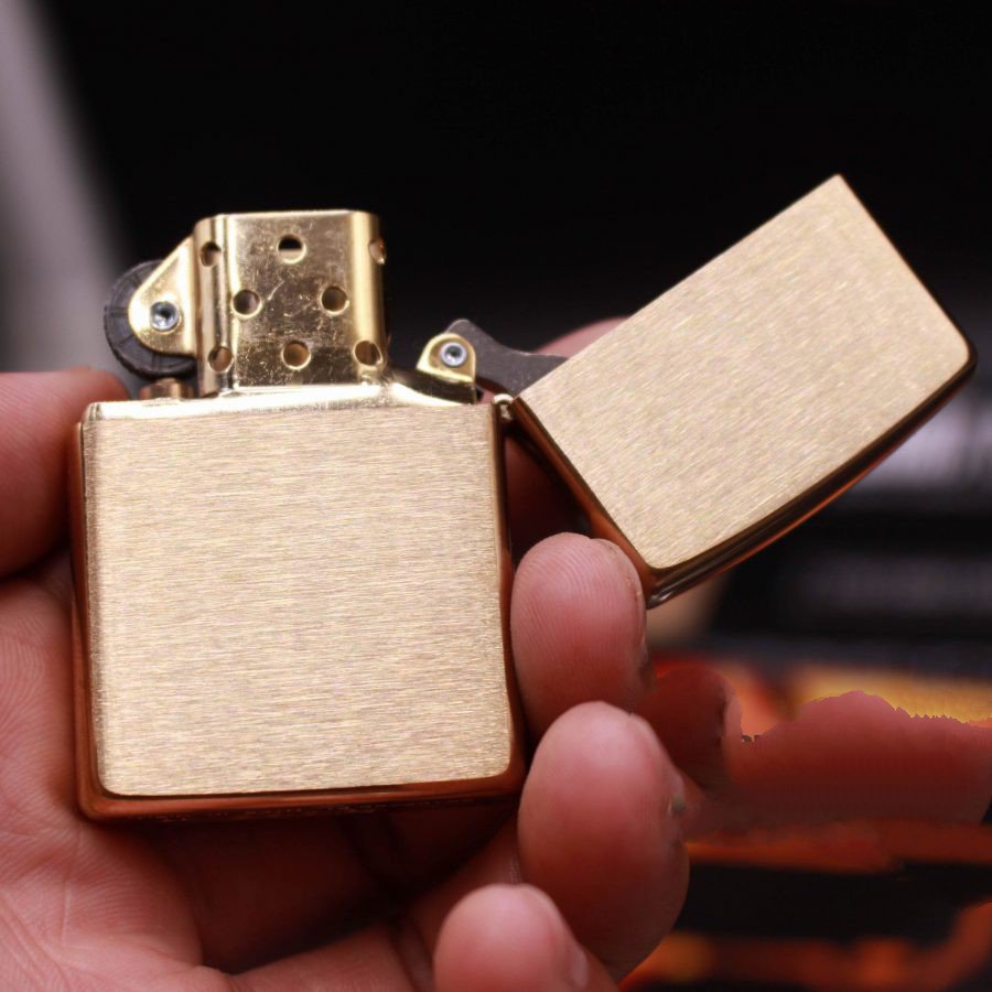 Bật lửa ZIPPO 204B –Bật lửa ZIPPO BRUSHED BRASS