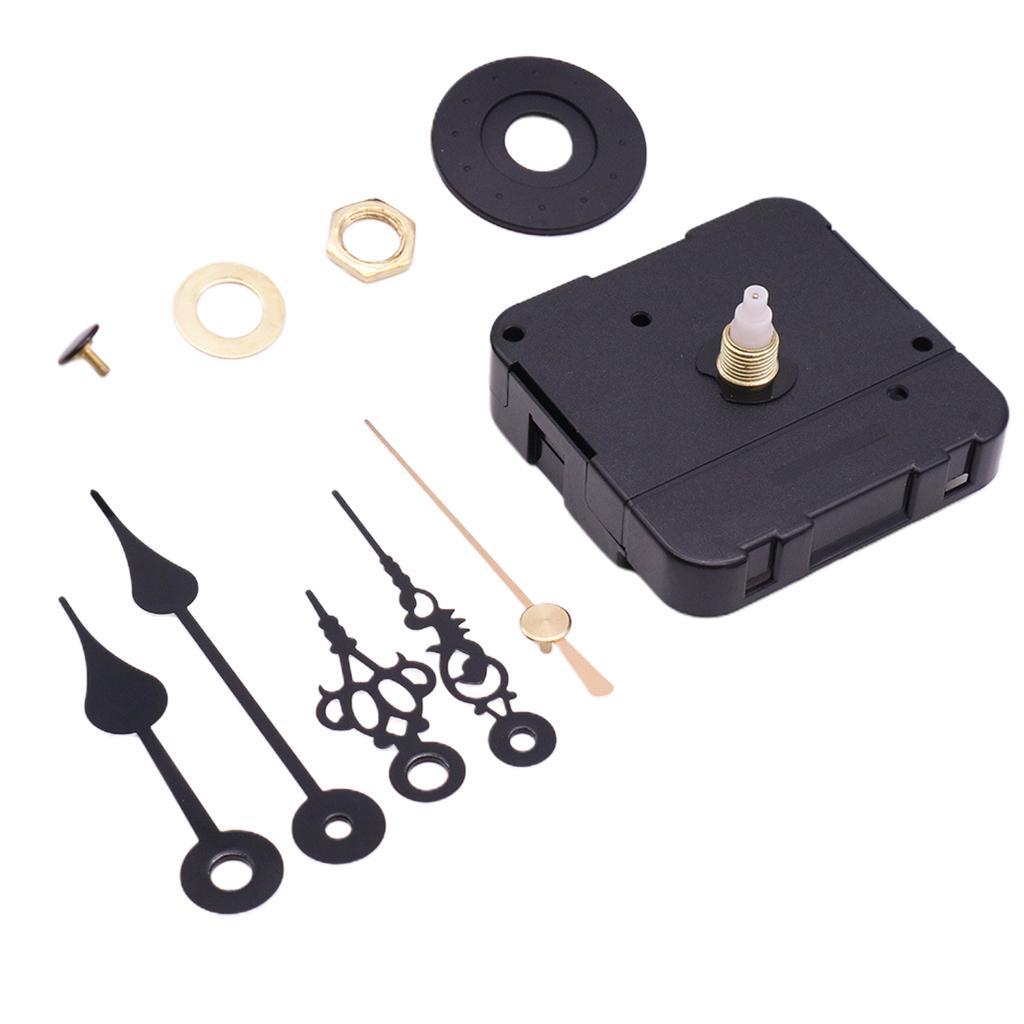 2x 1 Set Silent DIY Small Wall Clock Movement Repair Tool with 4 Long Pointers