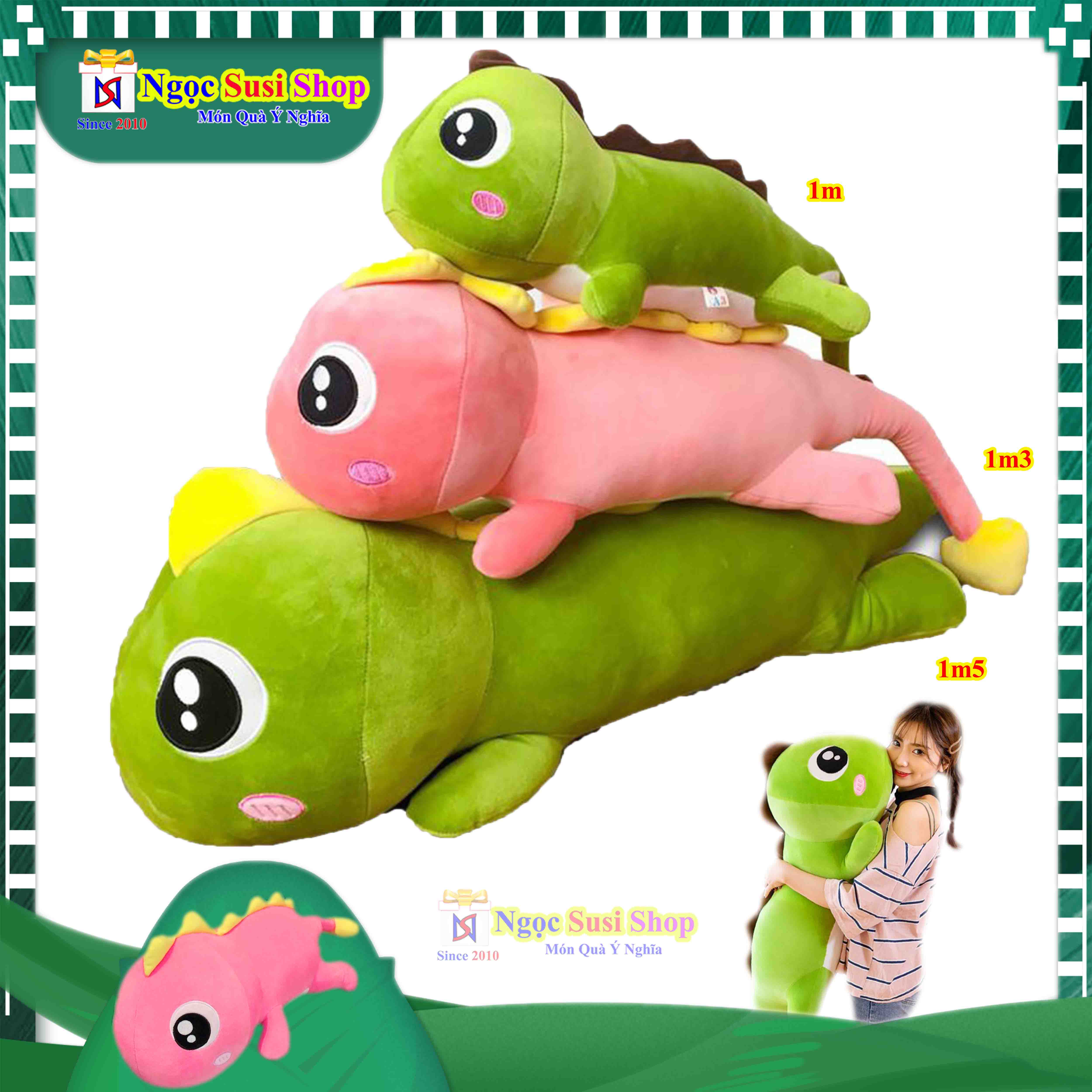 GỐI ÔM KHỦNG LONG MẮT LỒI SIÊU DÀI KHỔNG LỒ