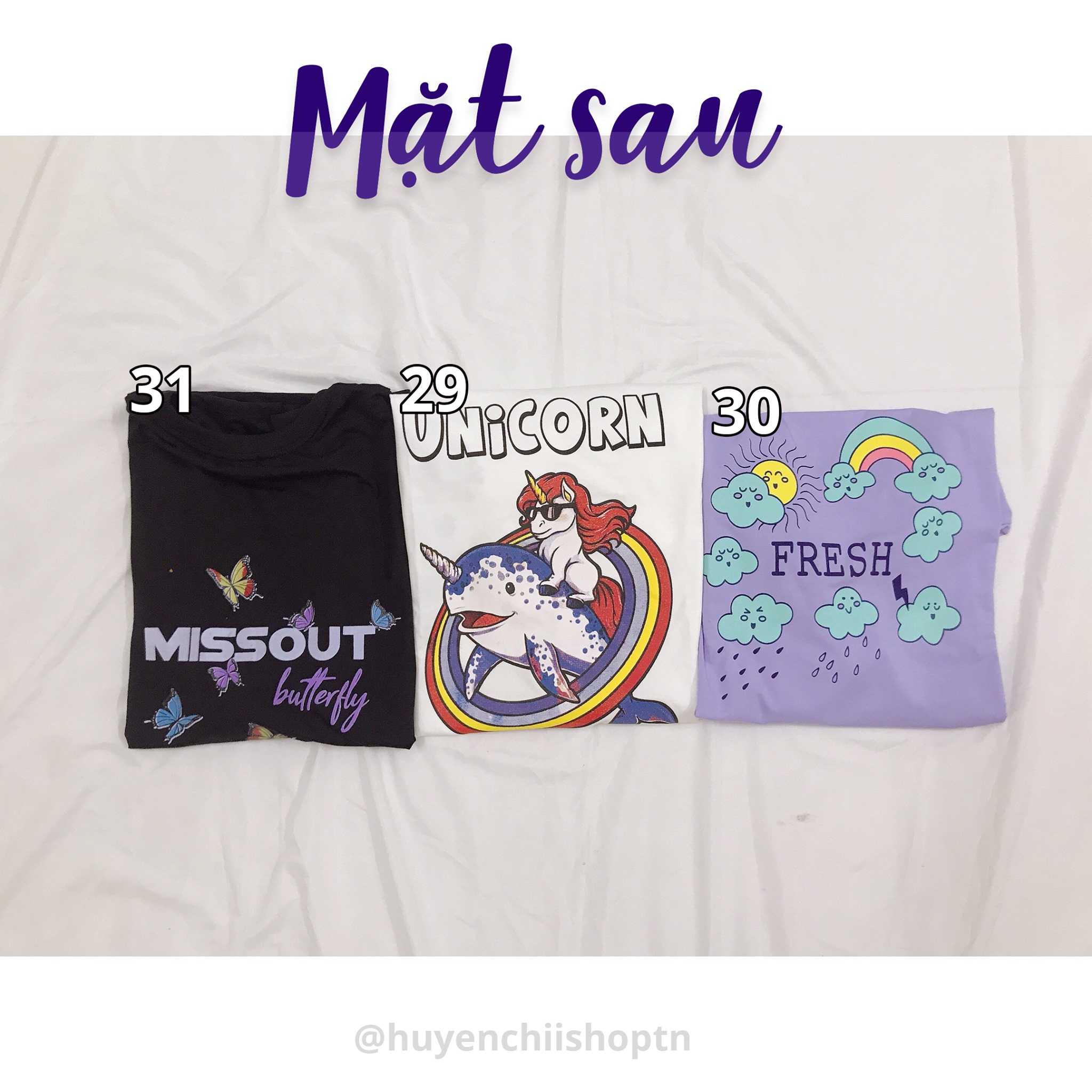 Combo 3 áo phông unisex tay lỡ form rộng in hình mẫu NGẪU NHIÊN Huyền Chii shop