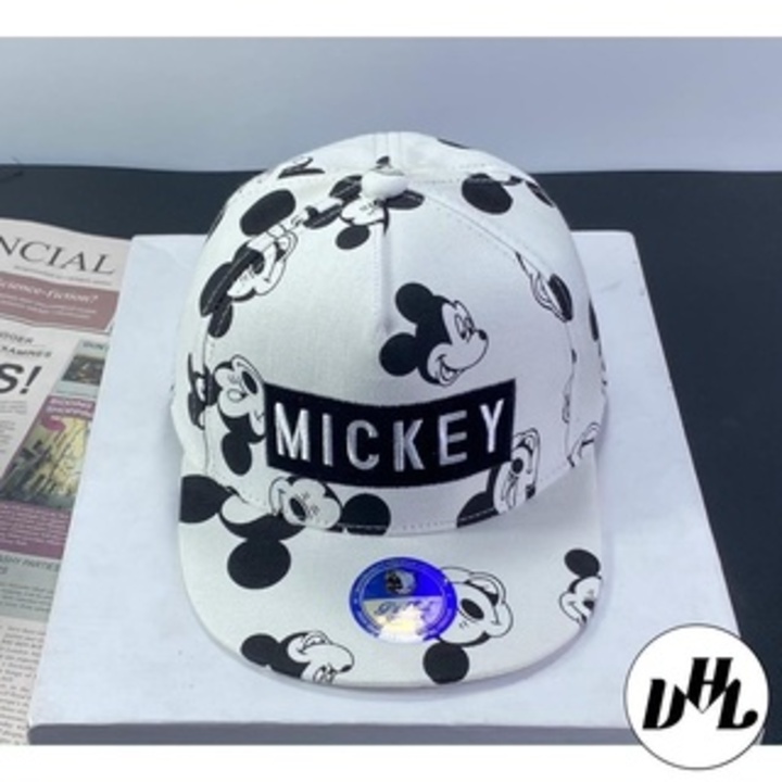 Mũ cho bé (5 đến 9 tuổi), nón trẻ em HIPHOP SNAPBACK MICKEY  vải Kaki xịn (Ảnh thật)