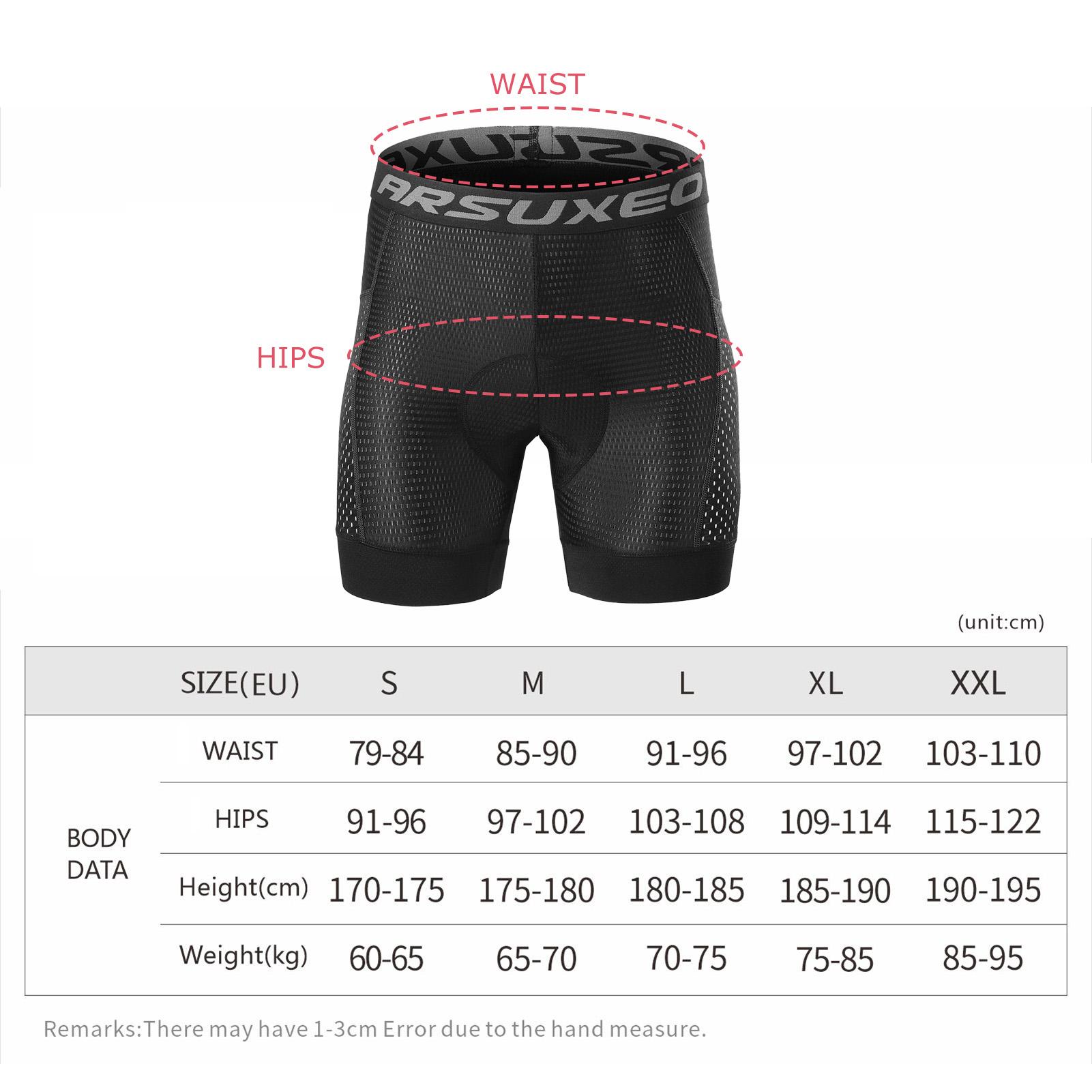 Quần short đi xe đạp Arsuxeo 5D, nhanh khô, thoáng khí, chất liệu vải siêu bền
