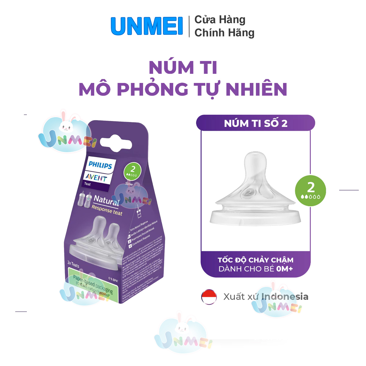 Núm Ti Mô Phỏng Tự Nhiên Mới Philips Avent Natural Response - Vỉ đôi