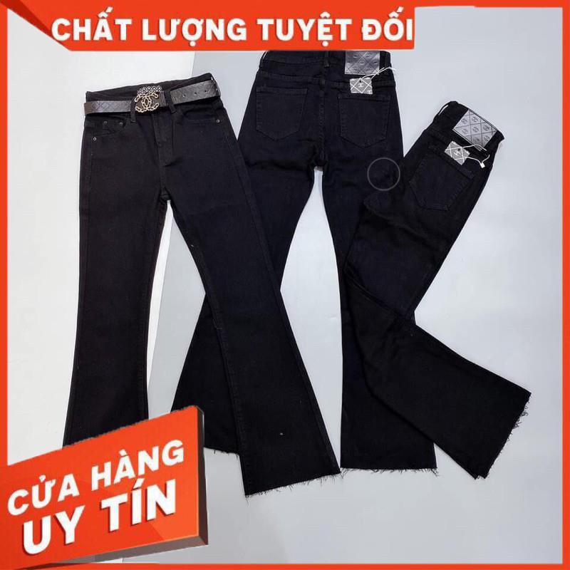 Quần jeans ống loe lửng 9 tấc 3 màu