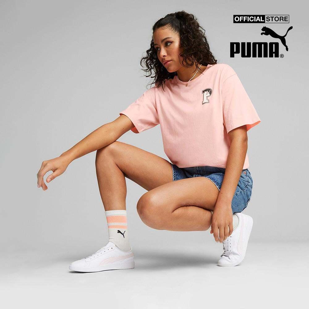 PUMA - Áo thun nữ cổ tròn tay ngắn SQUAD 621487