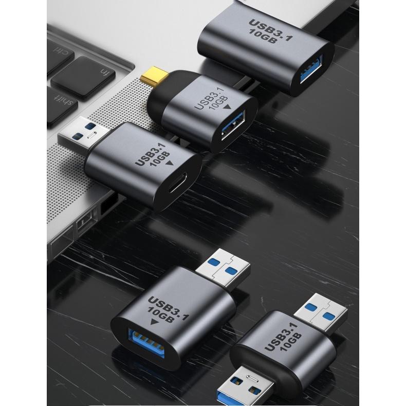 Đầu chuyển Usb 3.1 ra Type-c 10Gbps, 5v3a vỏ nhôm - Hồ Phạm