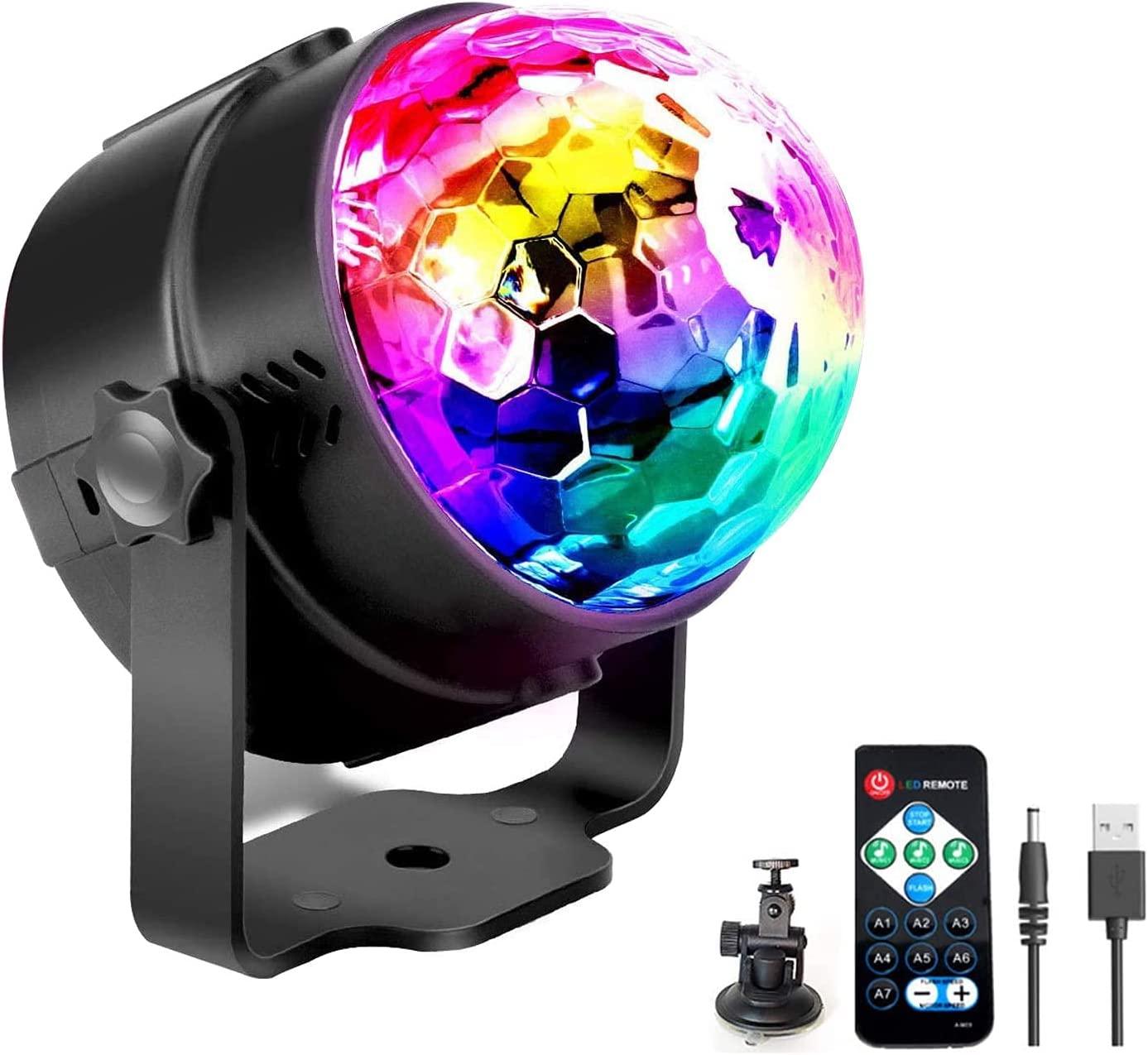 Bóng nhảy, đèn điều khiển giọng nói ở sân khấu, đèn LED party 360'176; quay, được trang bị điều khiển trẻ em từ xa/tiệc giáng sinh/bar/câu lạc bộ/DJ/xe hơi