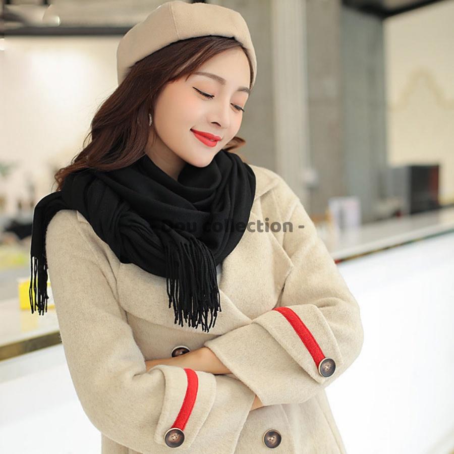 Khăn Cashmere Choàng Cổ Trơn Thời Trang Thu Đông - Chất Liệu Cashmere - 70x190cm - Mã LN016