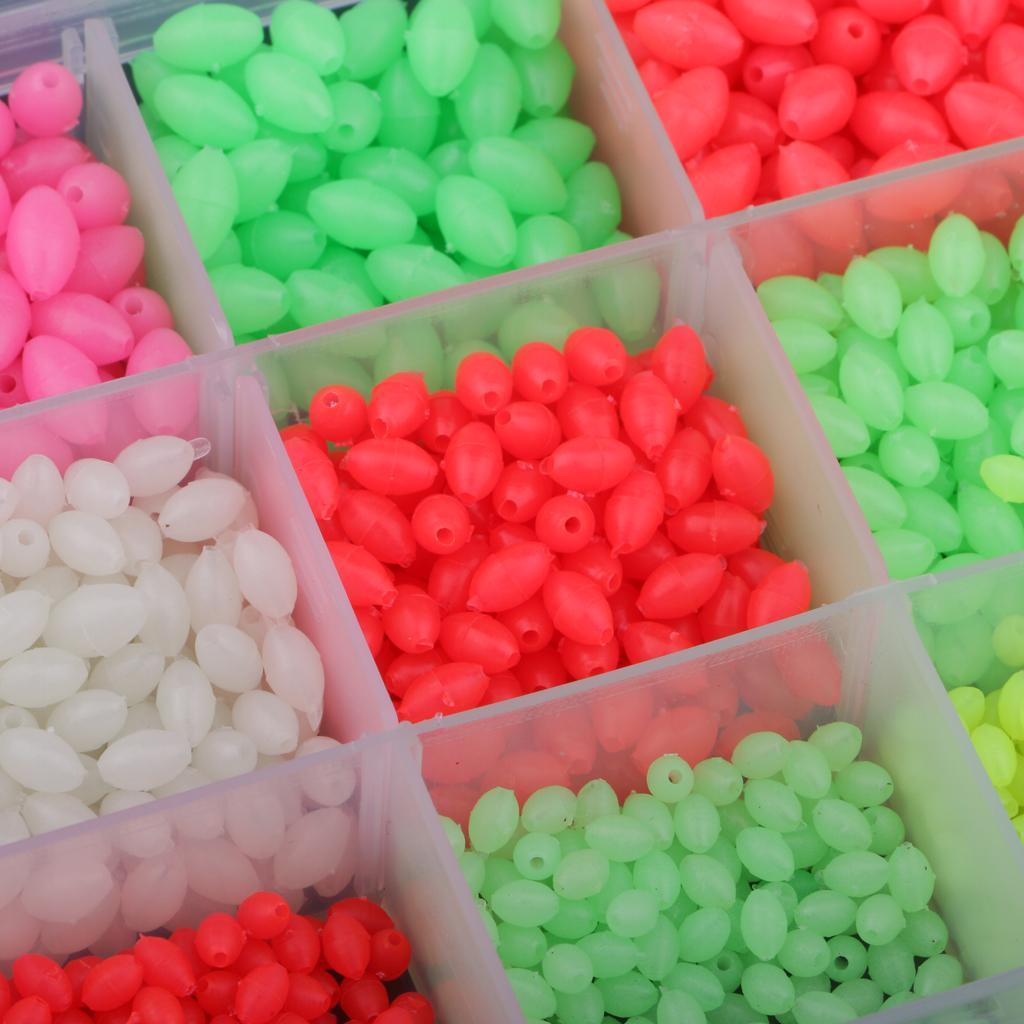 Fishing Beads Assorted,Fishing Tackle Plastic Mix Color Luminous Glow Fishing Beads Kit