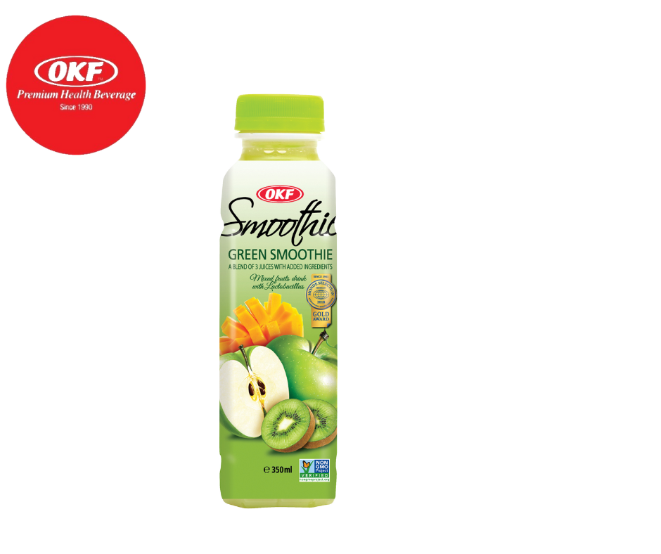 Nước sinh tố trái cây xanh (Táo - Xoài - Kiwi) OKF Hàn Quốc 350ml x 6 chai