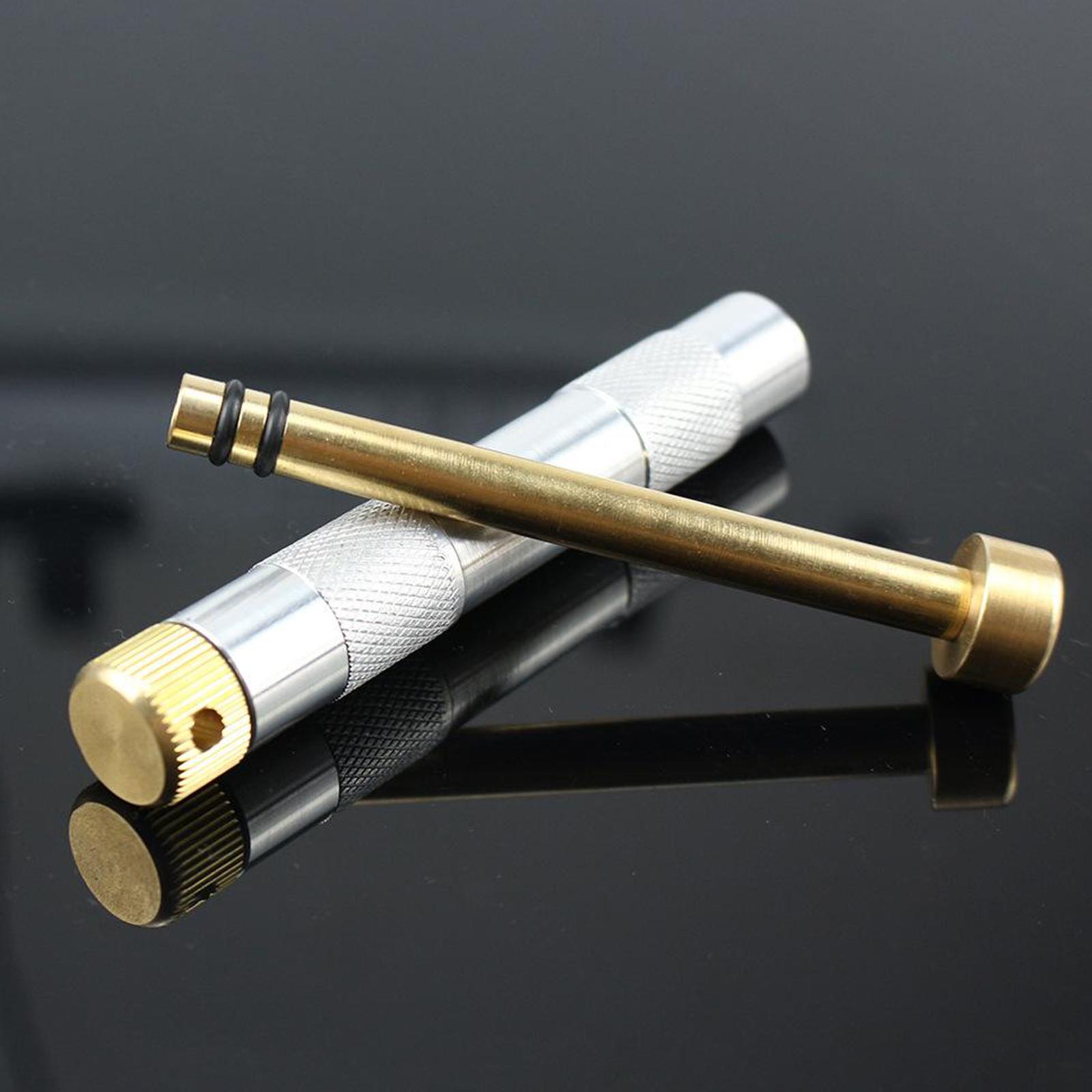 Outdoor Emergency Metal Fire Piston Camping Hunting Survival Tool Silver