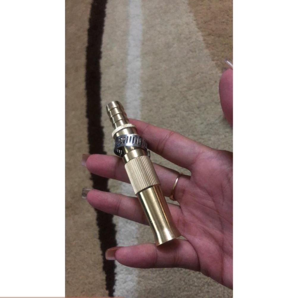Đầu vòi xịt tăng áp mini phun nước rửa xe, tưới cây tăng áp đa năng tặng kèm đai siết  206587