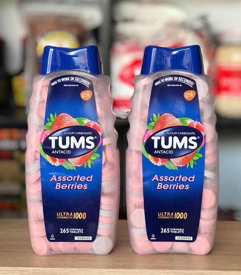 Thực phẩm bổ sung TUMS Antacid Assorted Berries 265 viên nhập Mỹ