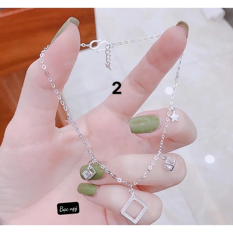 Lắc chân Bạc Ta , Các mẫu Lắc chân Npj️ SIÊU HOT ️cho nữ- Bạc Npj