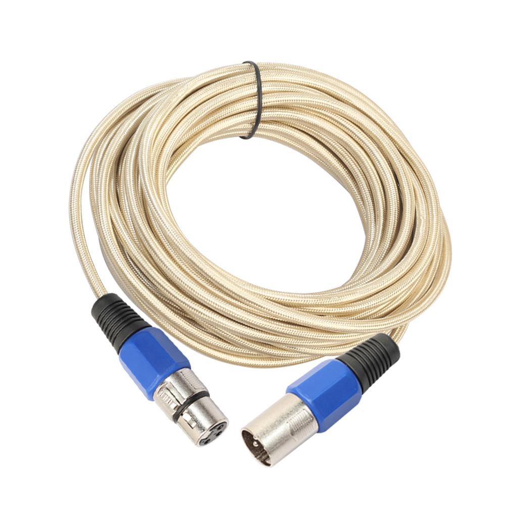 Stereo XLR Male to Female Microphone Mic Cable for Guitar Amplifier