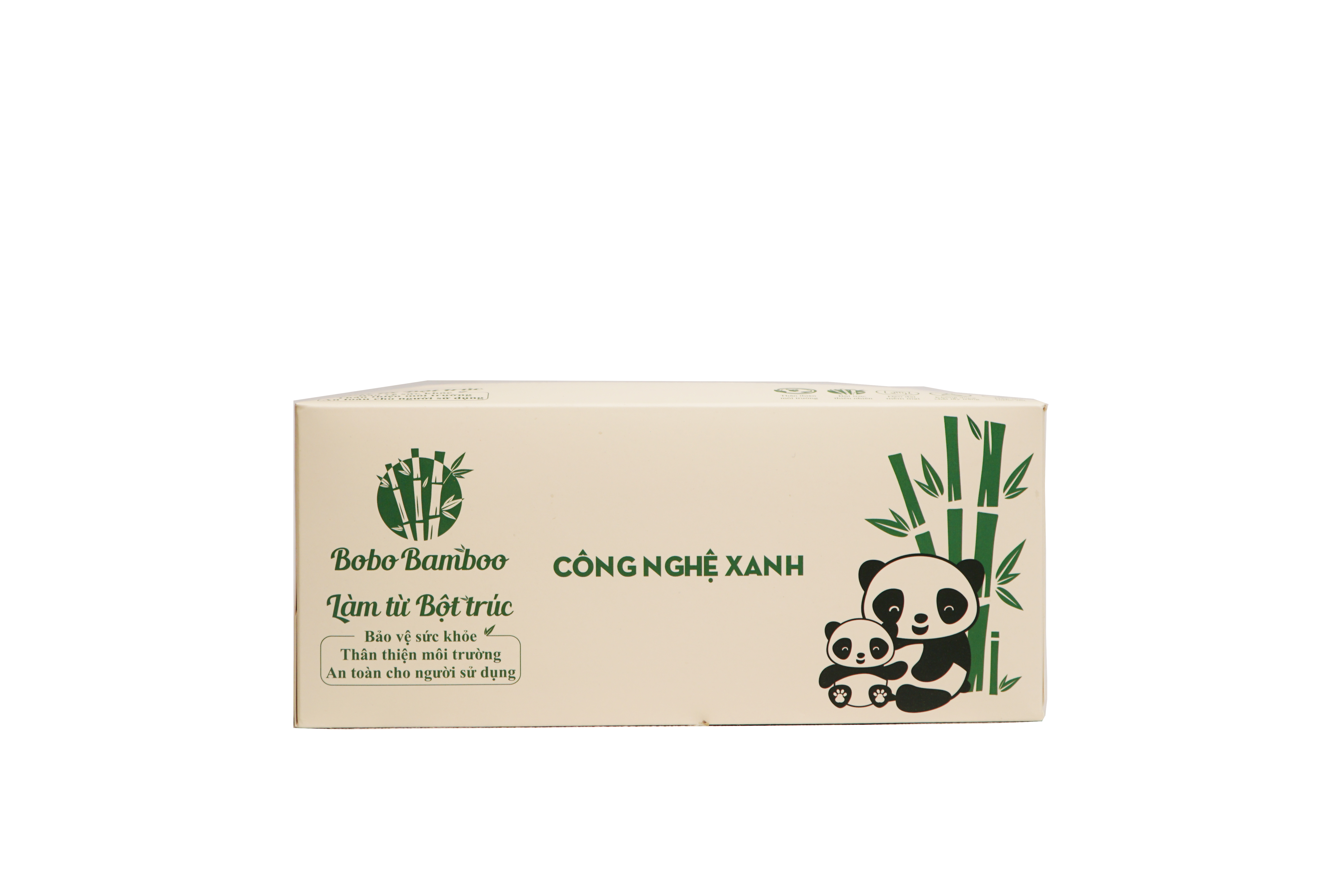 01 Hộp Giấy Gấu Trúc BOBO BAMBOO Cao Cấp 180 tờ Siêu Dai, Hàng Chính Hãng