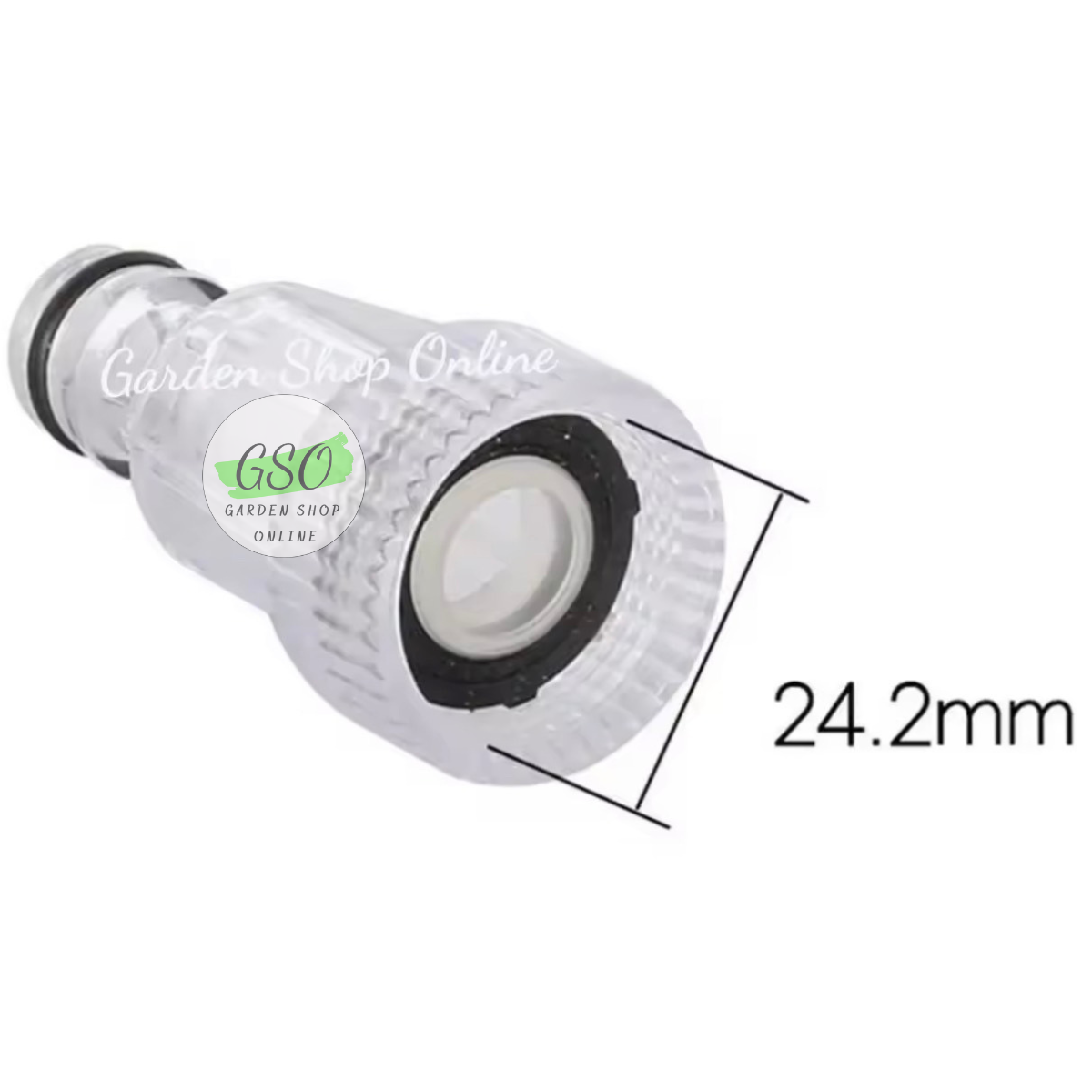 Cút nhựa trắng 2 lớp có lọc nối nhanh - Phụ kiện máy rửa xe áp lực cao